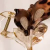 Fashionable leopard print flower-shaped hair clips, women's hair accessories, simple and versatile hair clips, hair accessories, hair clips Application Scenario